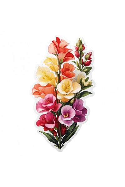 INOVATIX Set of 8, Lion's Mane Flower Sticker, INOVATIX®. 6 cm