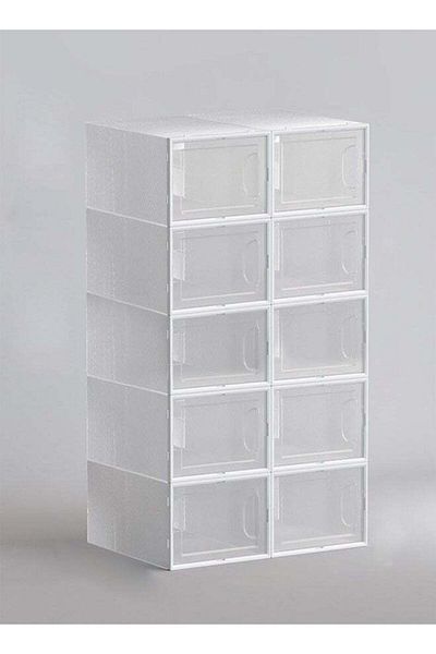 Raffine 10 Pieces Household Stackable New Design Modular Shoe Storage Rack
