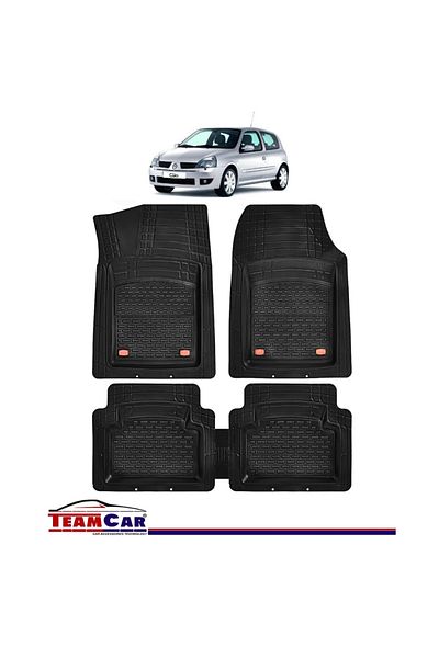 TEAMCAR Car Mats ® Type Tavid Renault Clio Ii Hatchback (1998-2012) Black