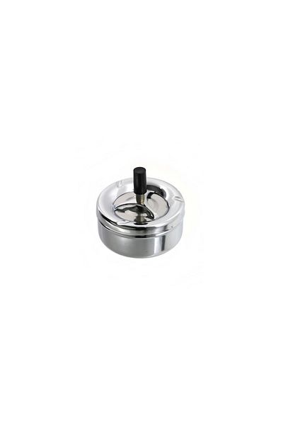 MPLCO Ashtray Ash, button, chrome metal, 11 cm