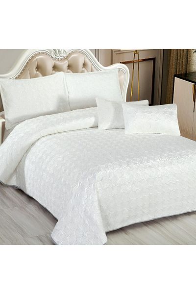 OEM Quilted velvet blanket, 5 pieces, double bed, 220x240 cm, CC15