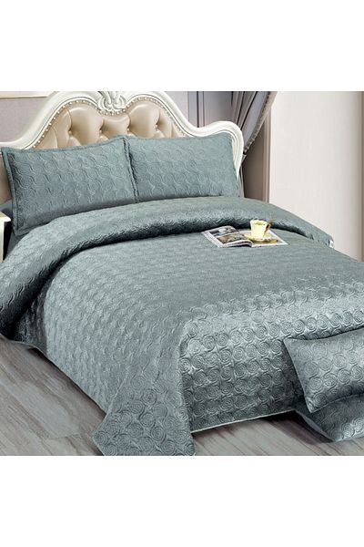 OEM Quilted velvet blanket, 5 pieces, double bed, 220x240 cm, CC14
