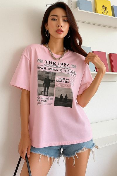 BENROMA 1 προϊόν για αγορές 6 και άνω Δώρο Unisex White The 1997 Printed Tshirt