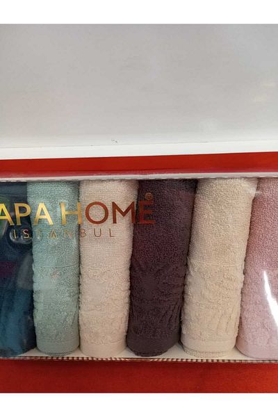 Çapa Home Cotton 6 Li Premium Special Quality Gift Daily Use Kitchen Towel 30X50