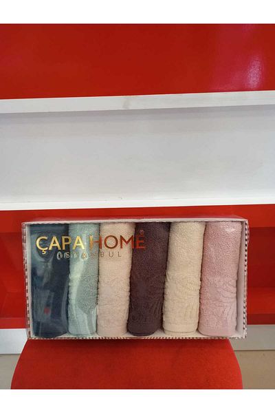 Çapa Home Cotton 6 Li Premium Special Quality Gift Daily Use Kitchen Towel 30X50