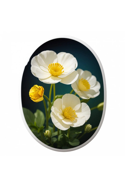 INOVATIX Set de 8 bucăți, autocolant medalion floare piciorul-cocoșului, INOV...