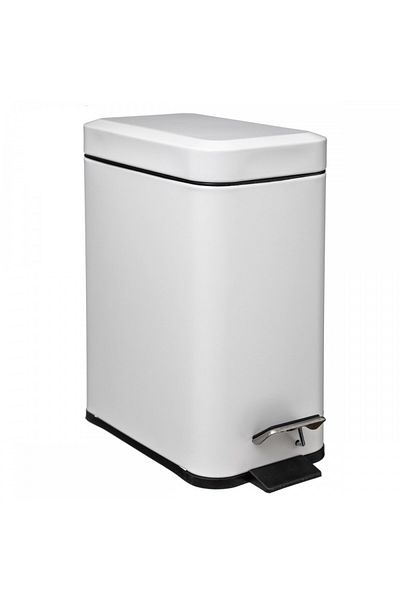 5 five simply smart 5FIVE waste bin, rectangular, white, 5 liters
