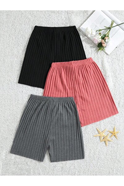 ipek collection 3 részes fekete - fukszia - női bordázott, ráncolt nadrág és melegítőnadrág szett, hétköznapi otthoni viselet, pizsama