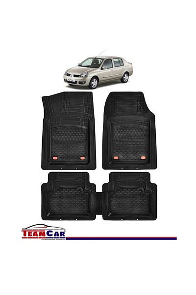 TEAMCAR Car Mats ® Type Tavid Renault Symbol Thalia I (1999-2008) Black