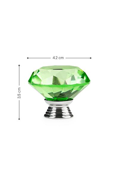 Onuvio Mâner de mobilă ™, tăietură diamantată de lux, cristal K9, 40 mm - Verde
