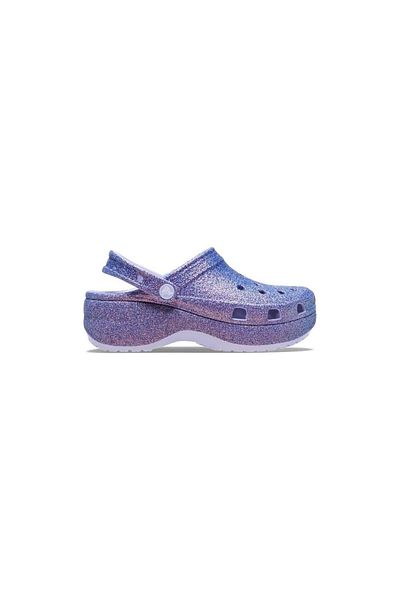 Crocs Platformă Irid Glitter Clog Violet