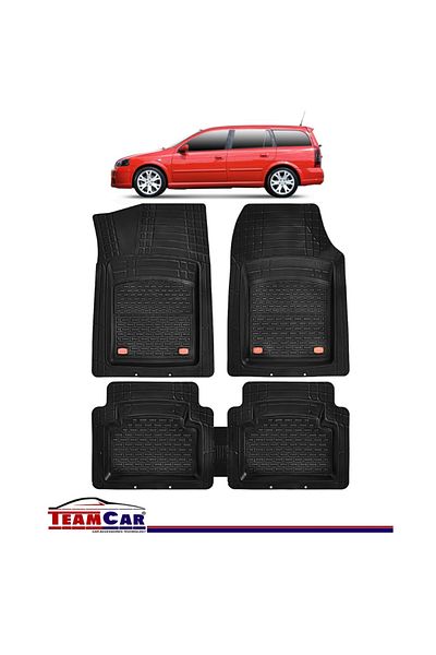 TEAMCAR TeamCar® Car Mats Type Tray Opel Astra G Caravan (1998-2009) Black Durable Material