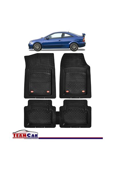 TEAMCAR TeamCar® Car Mats Type Tray Opel Astra G Coupe (1998-2009) Black Durable Material