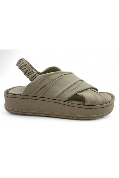 Mammamia 2585Genuine Leather Casual Women's Sandals-Bone