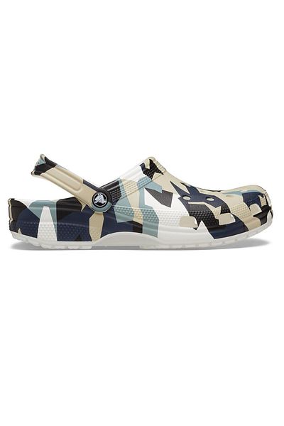 Crocs Παντόφλες Geo Camo Clog Λευκό Χρώμα