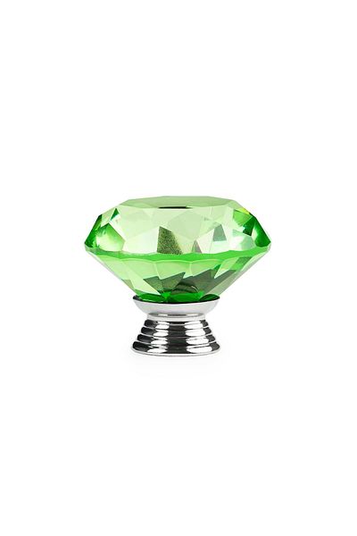 Onuvio Mâner de mobilă ™, tăietură diamantată de lux, cristal K9, 40 mm - Verde