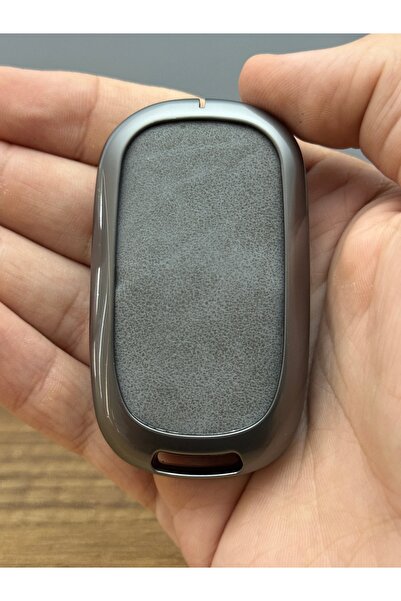 Mavi Keys Honda Civic 2022+, CR-V compatibil Smart cu 3 butoane, piele, metal, husă de protecție pentru telecomandă, culoare gri