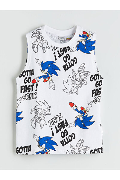 LC Waikiki Rmz Gi̇yi̇m Farkiyla Zero Roba Collar Sonic Printed Boys' Undershirt