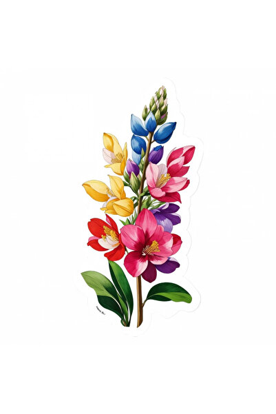 INOVATIX Set de 8 bucăți, autocolant crenguță de lupin, INOVATIX®. 6 cm