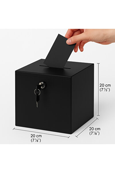 Pleksi Marketi Pleksimarketi - Black Plexi Lockable Box