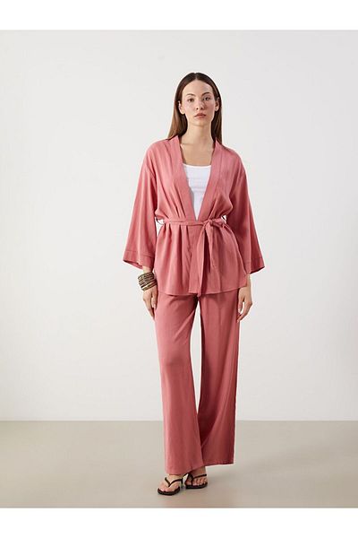 LC Waikiki Lcw Comfort Women's Linen Blend Pants with Elastic Waist