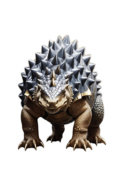 INOVATIX Set de 8 piese, autocolant dinozaur Ankylosaurus, INOVATIX®. 6 cm