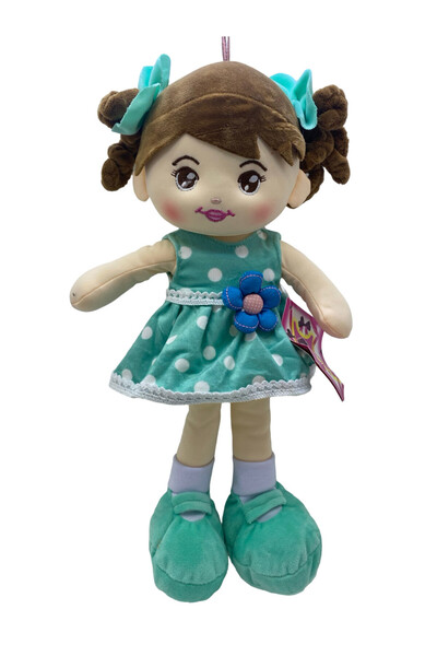 JPT Papusa cu rochita turcoaz canta Aram Sam Sam