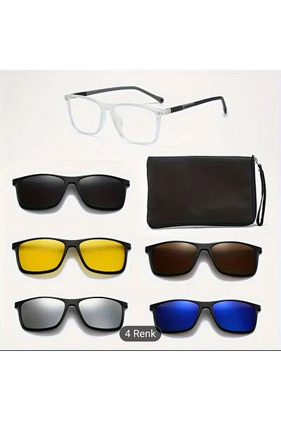 Game 6 Clips Polarized Sunglasses Transparent Matte