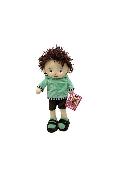 JPT Boy doll with navy blue hoodie says prayers in Romanian