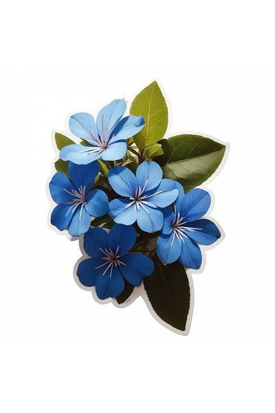 INOVATIX Set de 8 autocolante, Floare de dragoste Plumbago, INOVATIX®. 6 cm