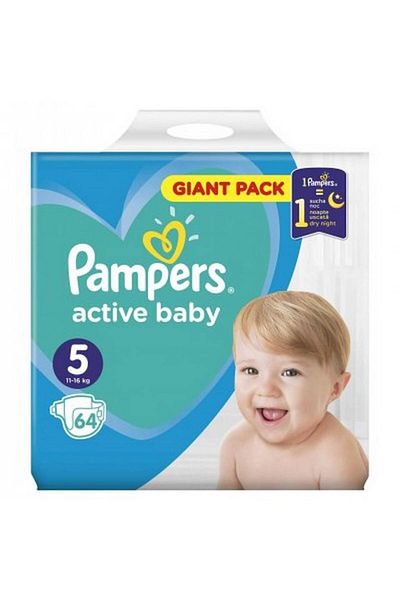 Pampers Active Baby Nr. 5 (11-16 kg) x 64 buc