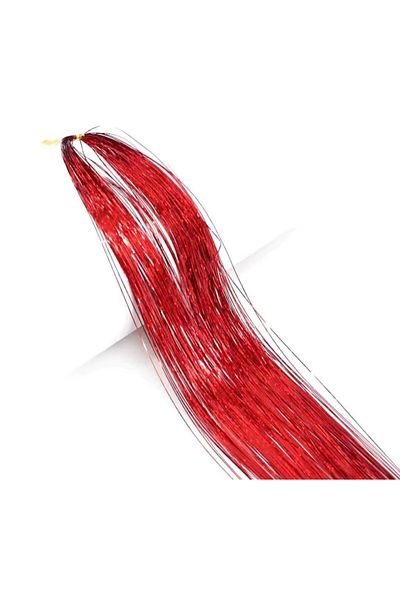 REBORN DESIGN Tinsel Tied Red Color Hair Glitter