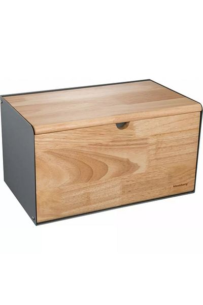 Klausberg Steel and bamboo bread box, gray Klausberg KB7395