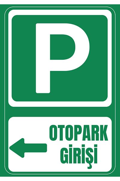 Girl Power 35 X 50 Car Parking Entrance Left Direction Foil Printing Sticker Warning Sign