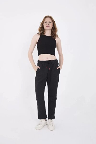 Ghetto Giyim Unisex Three Thread Basic Tracksuit Trousers - Anthracite