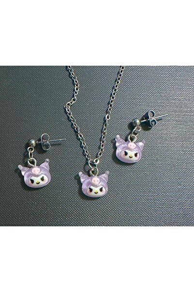 Hello Kitty Kuromi Kolye Küpe Takım