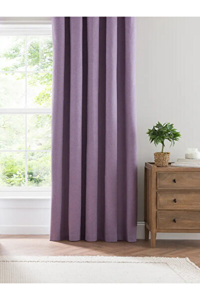Ran Perde Düz Dökümlü Fon Perde - Lila - Pilesiz Düz Dikim