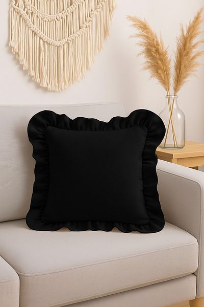 Mirilliahome Κάλυμμα μαξιλαριού ριχτάρι από ακατέργαστο λινό 43x43 cm