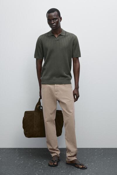 Massimo Dutti Fitilli triko polo yaka t-shirt