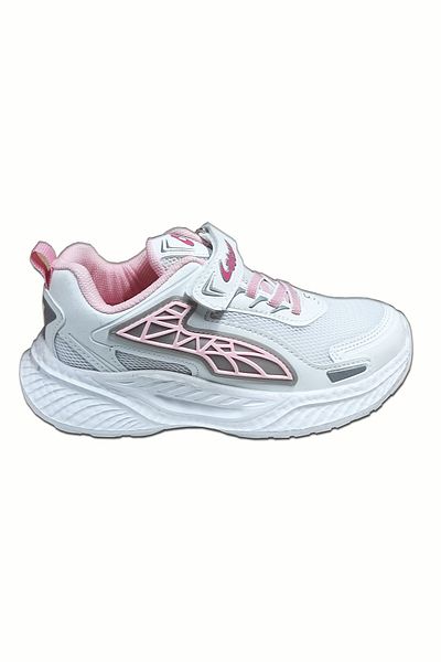 welissa Pantofi sport pentru copii cu velcro alb elastic Talpa usoara