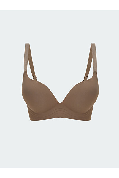 LC Waikiki حمالة صدر تي شيرت مسطحة بدون أسلاك باللون البني