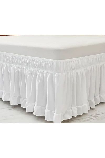 KUM SAATİ Baza Ruffle Base Φούστα Διπλό Μύτη Λευκό