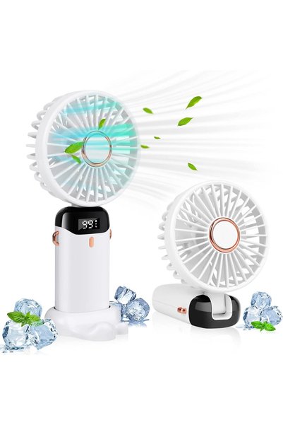GENERAL LYMYBETY Portable Handheld Fan, 4000mAh Mini USB Rechargeable Fan wit...