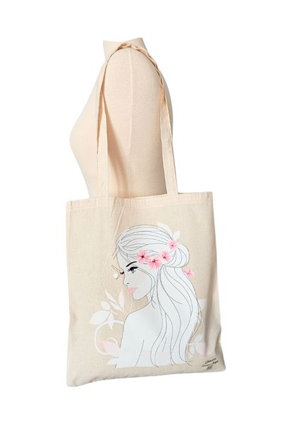 Gülşahın Tasarım Atölyesi Printed Raw Cloth Bag