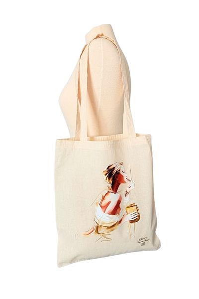 Gülşahın Tasarım Atölyesi Printed Raw Cloth Bag