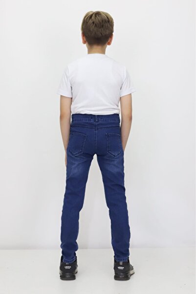 RAPİDO LİFE Erkek Çocuk Kot Pantolon Yüksek Bel Düz Paça Rahat Kalıp Unisex Jeans