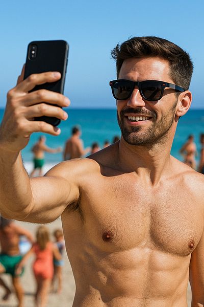 CHANCE GİFT Men's Sunglasses Popular Model Black Uv400 Protection Sunglasses with Red Pin Aluminum Detail