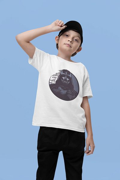 SEVBANO Tricou unisex pentru copii cu desene animate Darth Vader din Star Wars (vârsta 1-12)