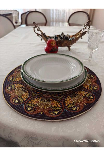orthotex American Service Plate with Water Printed Water Plate Mat