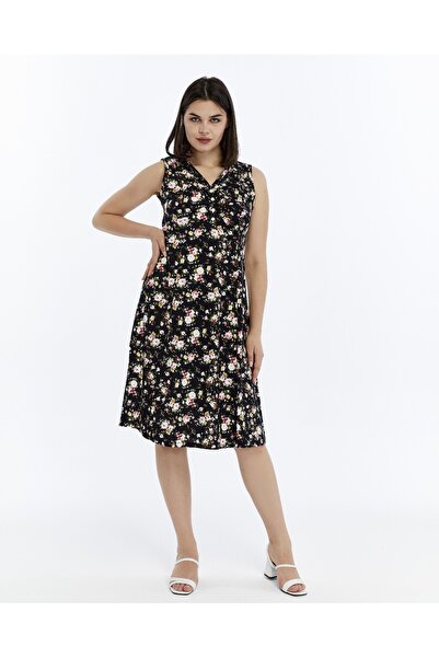 Nehir tekstil Αμάνικο Βαμβακερό Χτενισμένο Μητρικό Φόρεμα